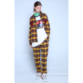 CHECK FLANNEL TROUSERS WITH DRAWSTRING